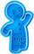 Cuticuter Emporte-pièce de Noël en Plastique en Forme de Pain d'épice, Bleu, 8 x 7 x 1,5 cm