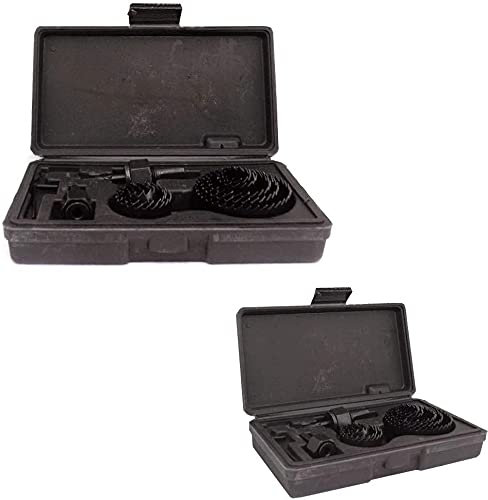 Set 16pz frese a tazza in acciaio rigido ideali per la foratura di legno, plastica, metallo sottile, cartongesso, pvc, compensato