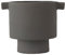 OYOY - Inka - Kana Pot - Pflanzentopf/Übertopf/Blumentopf - Keramik - Grau - Gr. S - (DxH) 10,5 x 10,5cm