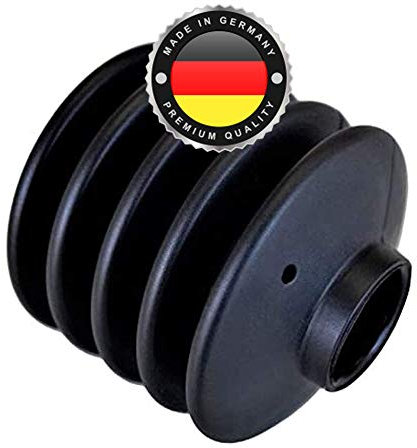 WS · SYSTEM 1x Universal Faltenbalg aus Gummi – 1 Stk flexible & dehnbare Achsmanschette MADE IN GERMANY aus hochwertigem PVC – Schelle in Größe: L 70-35 mm Ø 20mm / 30mm