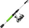Zebco Roam Spinnrolle und Teleskop-Angelruten-Set, ausziehbar von 48,3–1,83 m, ComfortGrip-Rutengriff, sofortige Anti-Rücklaufrolle, Grün