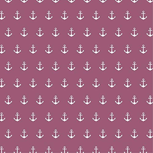 ® Baumwollstoff Anker Mauve Webware Meterware Popeline OEKOTEX 150cm breit - Ab 0,5 Meter