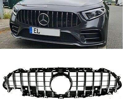 V6autoparts - Griglia cromata GT per paraurti anteriore auto a nido d'ape per Mercedes-Benz CLS-Class 2018-2020 W257 C257 CLS53 CLS350 d 4-matic CLS400
