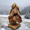 Kinaree Albero di Natale in legno di teak – 30 cm – decorazione foresta