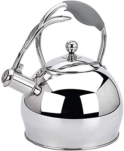 ZHANGZONG Bouilloire INOX Théière en Fonte Bouilloire sifflante Bouilloire à thé sifflante en Acier Inoxydable, Chauffage Rapide et Uniforme, Bouilloire à thé, Universelle pour cuisinière à g