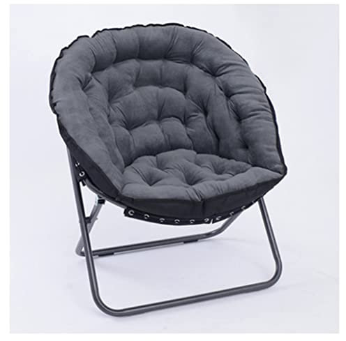 Chairs Living Room Recliner, Saucer Chairs For Adults Oversized, Upholstered Folding Reclining Armchair With Steel Frame Single Leisure Reading Chair For Adults Kids Bedroom Dorm
