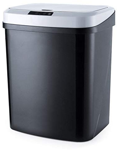 Poubelle de Cuisine à capteur de Mouvement à Induction Intelligente sans Contact Automatique de 15L avec capteur à Large Ouverture, Poubelle écologique, Noir