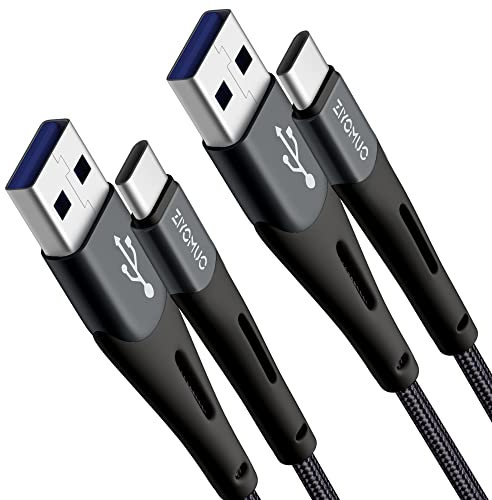 USB C Cable [2Pack,1M+2M],4A Fast USB C Cable Nylon Braided,Fast Charging Type C Lead Compatible with Samsung Galaxy S22 S21 S23 S20 S10 S9 S8 Note 20 10 A12 A20e A21s A40 A51 A70,Huawei P30 P20,Sony