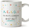Mugffins Tassen/Becher mit Spruch für LEHRERIN - Auf Deutsch - AEIOU - 11 oz / 330 ml - originelles und lustiges Geschenk Mitarbeiter