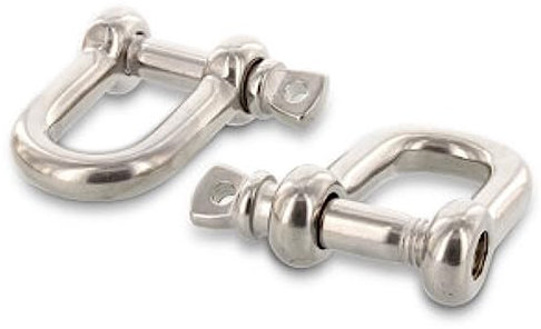 Manille ronde en acier inoxydable V4A 3 mm 3 x 6 x 12 mm (WL) : 82 kg (idéal comme lien entre chaînes, câble métallique ou laisse pour chien) – Forme courte