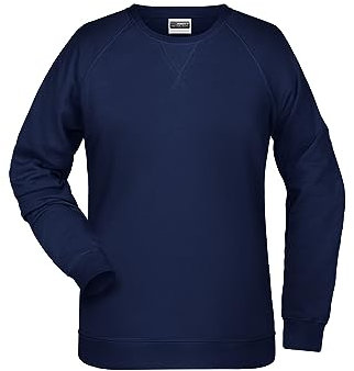 James & Nicholson Damen Raglan Sweatshirt - Sweatshirt aus Bio-Baumwolle mit leicht tailliertem Schnitt | Farbe: Navy | Grösse: 3XL