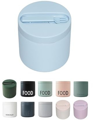 Design Letters Thermobehälter für Essen | Lunchbox Erwachsene | Thermobox für Essen | Doppelwandig Isoliert Lunchbox | Thermobehälter Essen BPA Frei | Thermoschüssel für To Go, Warmes Essen | 530 Ml