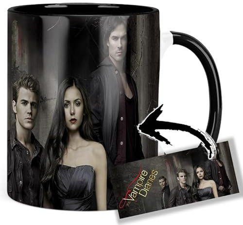 The Vampire Diaries Ian Somerhalder Paul Wesley Nina Dobrev Joseph Morgan A Tasse Innen & Henkel Schwarz Keramikbecher Mug