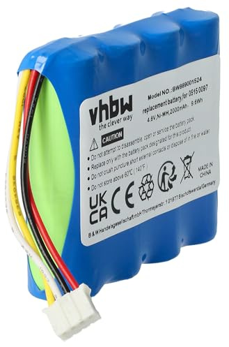 vhbw Akku kompatibel mit Testo 454 Control | 350 Control Gaswarngerät, Eingasmessgerät (2000 mAh, 4,8 V, NiMH)
