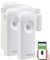 Luminea Home Control WiFi-Türsensor-Alarme: 4er-Set 2in1-WLAN-Tür-/Fenstersensoren und PIR-Sensoren, mit App (Bewegung Melder Batterie Alarm, Fenstertüralarm)
