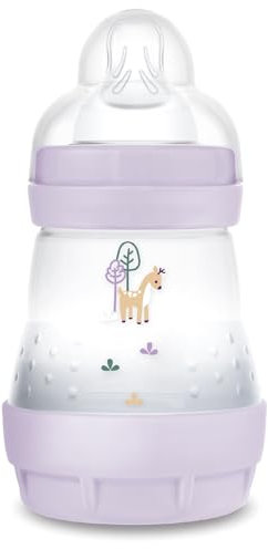 MAM Biberon Easy Start/Anti-Colique - 160ml - Lilas - Tétine Débit 1