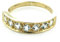 LetsBuyGold Damen-Ring solide 9 Karat Gold Gelbgold Ewigkeit Band Aquamarin - Verfügbare Größen : 50 bis 64
