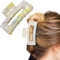 MQLSAERI 1 stück Mittelgroß Gelb Acryl Haarklammer Schöne Haarspange Damen Haarschmuck Kopfschmuck Elegant Haar-Accessoire - 7.4 * 4cm, Lemon