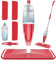 Spray Wet Mops for Hardwood Floor Cleaning - EXEGO Microfiber Dry Dust Mop with 3 Washable Pads Wet Jet Flat Floor Mop with Sprayer for Wood Laminate Ceramic Tiles