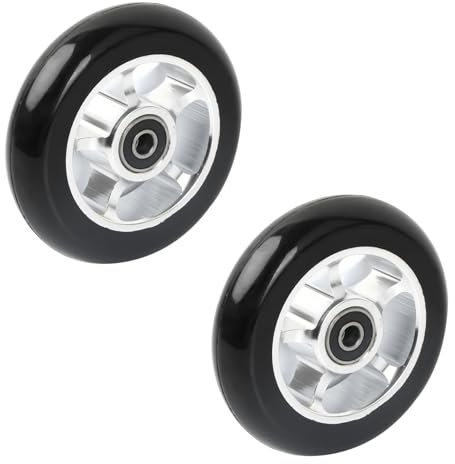 Granvoo 2 Stück Stunt Scooter Rollen 100 x 24mm, Scooter Ersatzräder Räder, Stunt Scooter Reifen, Roller Reifen, für Apollo/Cox/Fuzion Roller Scooter Stuntscooter (Silber-Schwarz)