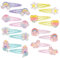 16 Stück Haarspangen Mädchen Glitzer, Haarspangen Kinder Mehrfarbig, Unicorn Meerjungfrau Schmetterling Blumen Herzen Regenbogen Haarclips Niedliche Haarschmuck für Kleinkinder Kinder Mädchen Frauen