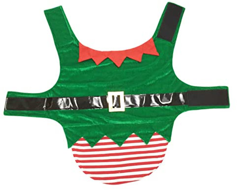 Sosoport Verwandlungskostüm Für Haustiere Hundekostüm Für Große Hunde Hundeelfen-Outfit Hund Weihnachten Weihnachtshundekostüme Katzen-Elfen-kostüm Urlaub Welpenkleid Samt Green