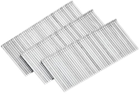 sourcing map 2000Pcs 18 Gauge Brad Nails, 1 Length Straight Finishing Nails, Galvanized Carbon Steel Nails for Woodworking Construction Silver