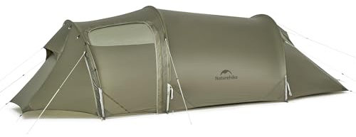 Naturehike Opalus UL Tente Tunnel 2/3 Personnes Tente Familiale Spacieuse et Légère avec Auvent Tente Sac à Dos 4 Saisons pour Le Camping Backpacking Outdoor