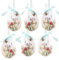 Logbuch-Verlag 6 Plastik Ostereier zum Aufhängen bunt floral Ostern Frühling Deko Osterschmuck hängend 7 cm
