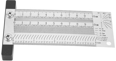 Holzbearbeitungs-Anreißnadel, 100 Mm Metrisch und 4 Zoll Imperial, Edelstahl, Holzbearbeitungs-Markierungslineal, T-förmiges Markierungslineal Zum Zeichnen, Regeln