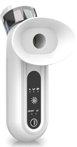 HOVCEH Nano-Dampftherapiestab für trockene Augen, 2-in-1-Augendampfer für Augen und Gesicht, lindert Augendampf mit kalten und heißen Kompressen-Modi für Feuchtigkeit und Beruhigung (weiß)