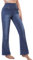 Chasehot Jeans Donna Vita Alta, Jeggings a Zampa Elefante Elasticizzati con Tasche Flare Leggins Bootcut Curvy Push Up Pantaloni Stretch, ScuroLavato​-L-29 Inseam