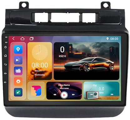 Radio para coche Android 15 pantalla táctil Unidad Principal estéreo Coche 9 pulgadas 2 DIN Autoradio para VW Volkswagen Touareg 2011-2018 controles volante navegación GPS multimedia Bluetooth cámara