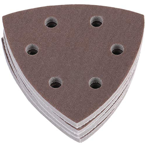 Marhynchus Sponge Sandpaper Disc Leaves for Polishing 4pcs 6 Holes Triangular Tools for Telephone Shells and Paint Surface (1800-2000#)