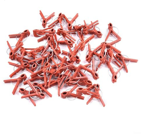 Lot de 50 clips de greffage de jardin en plastique pour concombre, aubergine, pastèque, plantes de pastèque, clips de maintien sécurisés pour connexion des porte-greffes et amélioration de la