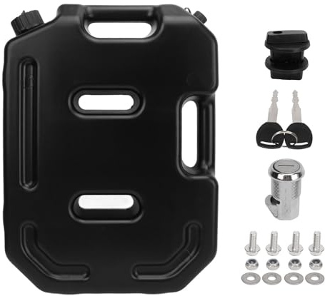 Réservoir de Stockage de Carburant 10L Résistant Chocs pour Moto Véhicules Tout Terrain SUV avec Support de Fixation