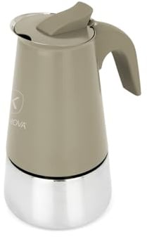 KASANOVA Caffettiera induzione 2 e 4 tazze (Taupe, 120, Millilitri)