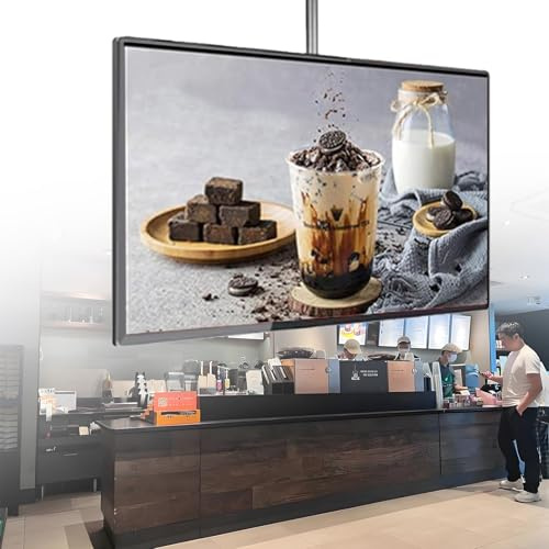 Commercial LCD Monitor with Smart Split Screen and Slim Frameless Design for Digital Advertising and Kiosk Displays