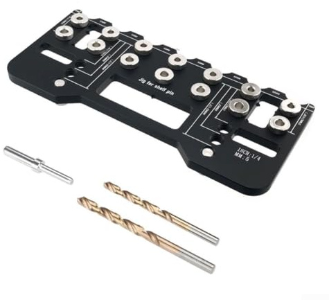 Ensemble de gabarits de trou de poche en aluminium pour le travail du bois pour guide de perçage de charnière d'armoire, outil de positionnement de rail de tiroir, kit d'installation de porte