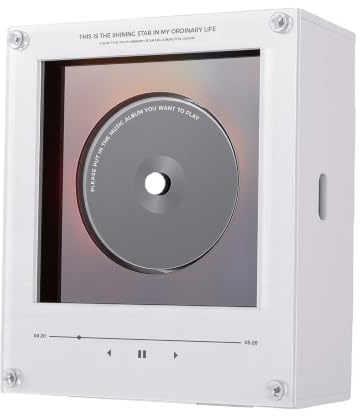 Zunate Imanes de Música para Nevera con Tocadiscos NFC de 256 GB, Reproductor de Música Magnético para Nevera con Luz, Mini Tocadiscos para, Adorno de Escritorio único con Ambiente Nocturno