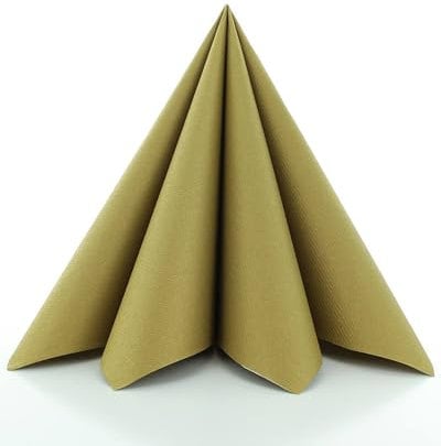 Sovie HORECA Serviette in Gold aus Linclass Airlaid, stoffähnliche Einwegservietten ideal für Hochzeit & Partys, 40 x 40 cm, 50 stück