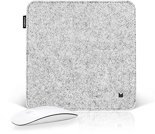 Formgut Grand Tapis de Souris (25cm X 25cm X 0.5 Cm) - Tapis Souris avec Base Antidérapante pour Maison, Bureau, Travail, Recherche et Saisie Facile - Tapis de Bureau en Feutre avec Bord Cousu