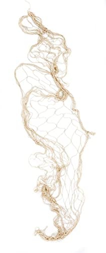 GLOREX 6 1860 101 - Fischernetz aus Baumwolle in Naturfarben, ca. 100 x 200 cm, als maritimer Wand- und Tischschmuck