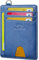 FurArt Portefeuille Minimaliste Fin, Porte-Cartes de Crédit avec Blocage Anti RFID, Les Femmes Hommes, Démontage Manille en D,Bleu océan Litchi