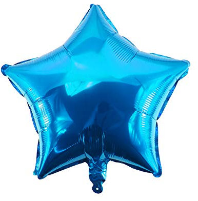 Oblique Unique® Herz Stern Folien Luftballon für Geburtstag Kindergeburtstag Hochzeit Party Feier Weihnachten Deko Folienballon - Wählbar (Stern Blau)