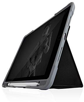 STM Goods Dux Plus Duo Schutzhülle für Apple-Modelle: iPad 10.2 (2020), iPad 10.2 (2019), Schwarz, Transparent