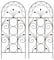 Selections Pack of 2 x Leaf Design Metal Garden Trellis (120 x 50 Centimeter)