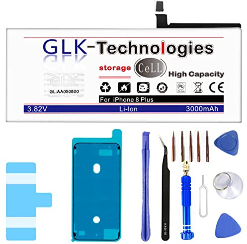 Improved Replacement Battery for iPhone 8 Plus Compatible with APN A1864 A1897 A1898 | Original GLK Technologies Battery | 3000 mAh Battery | Includes Tool Kit Repair Kit
