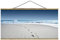 Stoffbild mit Posterleisten - Spuren im Sand - Querformat 1:2 25 x 50cm Eiche