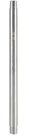 1pc 200mm BSP 1/4 1/2 3/4 1 Acier Inoxydable Raccord de Tuyau SS304 Fileté Mâle Raccord de Tuyau Industriel Pour Tuyau D'Air, Tuyau de Carburant, DéCoration